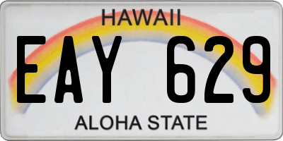 HI license plate EAY629