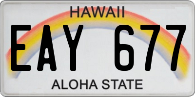 HI license plate EAY677