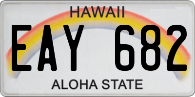 HI license plate EAY682