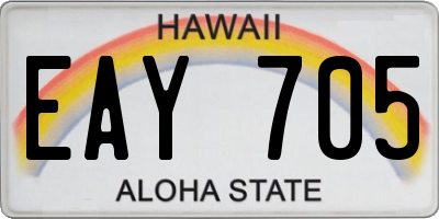 HI license plate EAY705