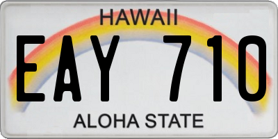 HI license plate EAY710