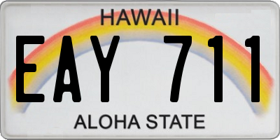 HI license plate EAY711