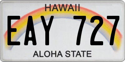 HI license plate EAY727