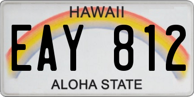HI license plate EAY812