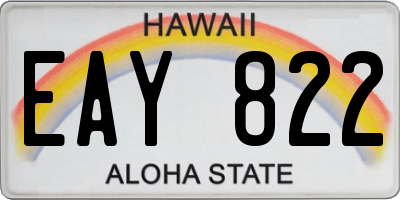 HI license plate EAY822