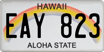 HI license plate EAY823