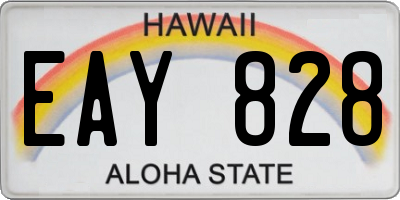 HI license plate EAY828