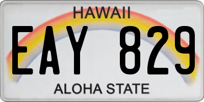 HI license plate EAY829