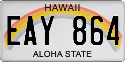 HI license plate EAY864