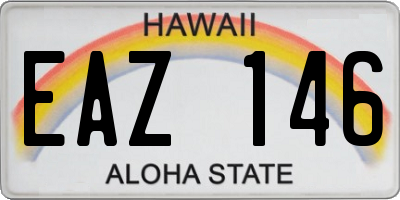HI license plate EAZ146