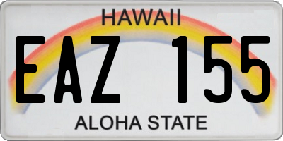 HI license plate EAZ155
