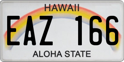 HI license plate EAZ166