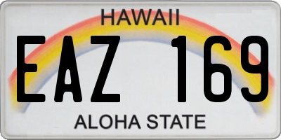 HI license plate EAZ169