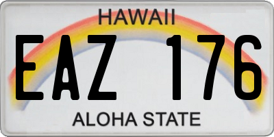 HI license plate EAZ176