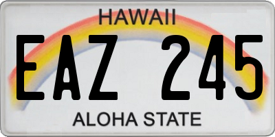 HI license plate EAZ245