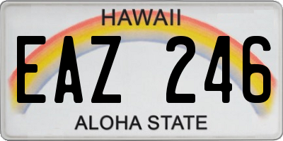 HI license plate EAZ246