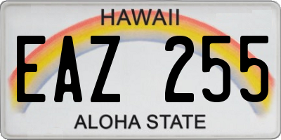 HI license plate EAZ255