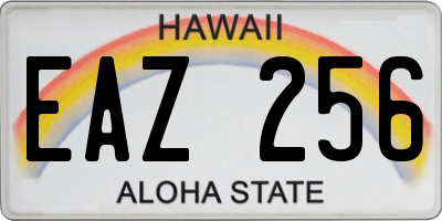 HI license plate EAZ256