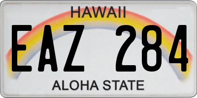 HI license plate EAZ284