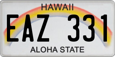 HI license plate EAZ331