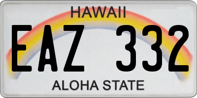 HI license plate EAZ332