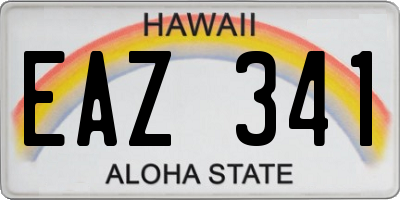 HI license plate EAZ341