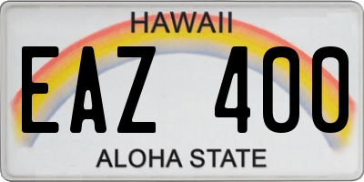 HI license plate EAZ400