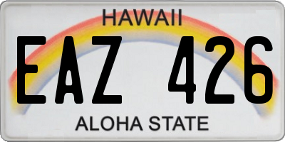 HI license plate EAZ426