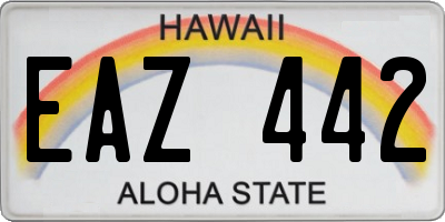HI license plate EAZ442