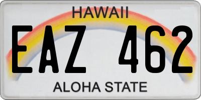 HI license plate EAZ462