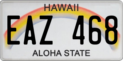HI license plate EAZ468