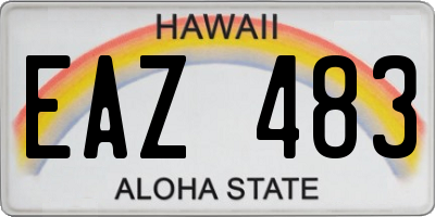 HI license plate EAZ483