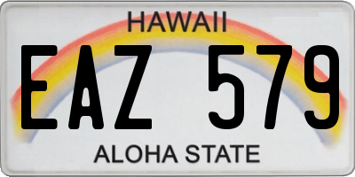 HI license plate EAZ579