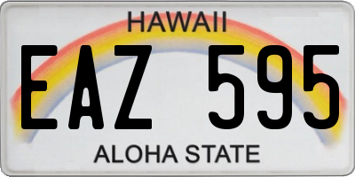 HI license plate EAZ595