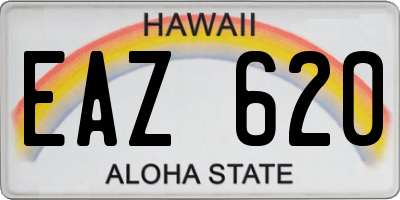 HI license plate EAZ620