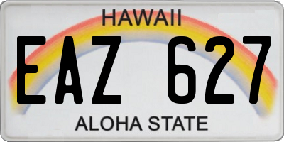 HI license plate EAZ627