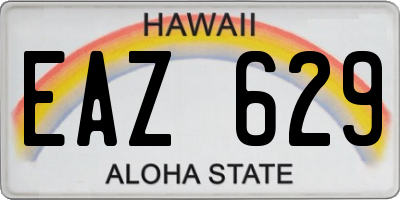 HI license plate EAZ629