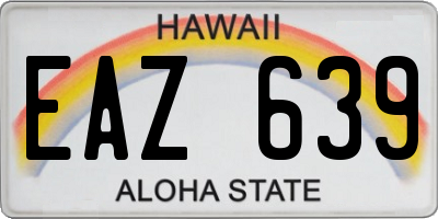 HI license plate EAZ639