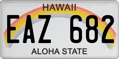 HI license plate EAZ682