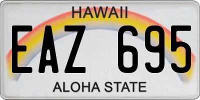 HI license plate EAZ695