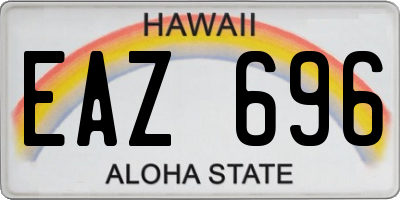 HI license plate EAZ696