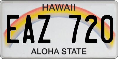 HI license plate EAZ720