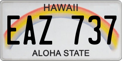 HI license plate EAZ737