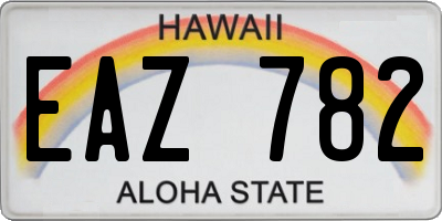 HI license plate EAZ782
