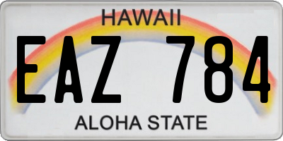 HI license plate EAZ784