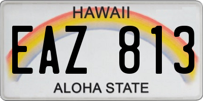 HI license plate EAZ813