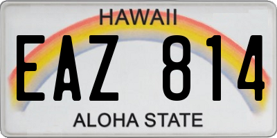 HI license plate EAZ814