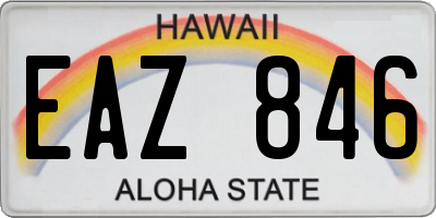 HI license plate EAZ846