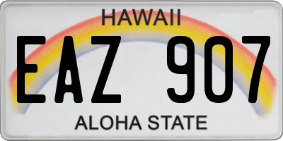 HI license plate EAZ907