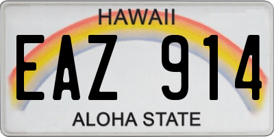HI license plate EAZ914